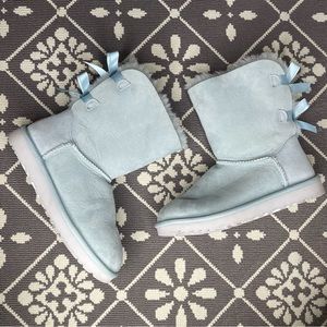UGG Bailey Bow II Light Blue Boots